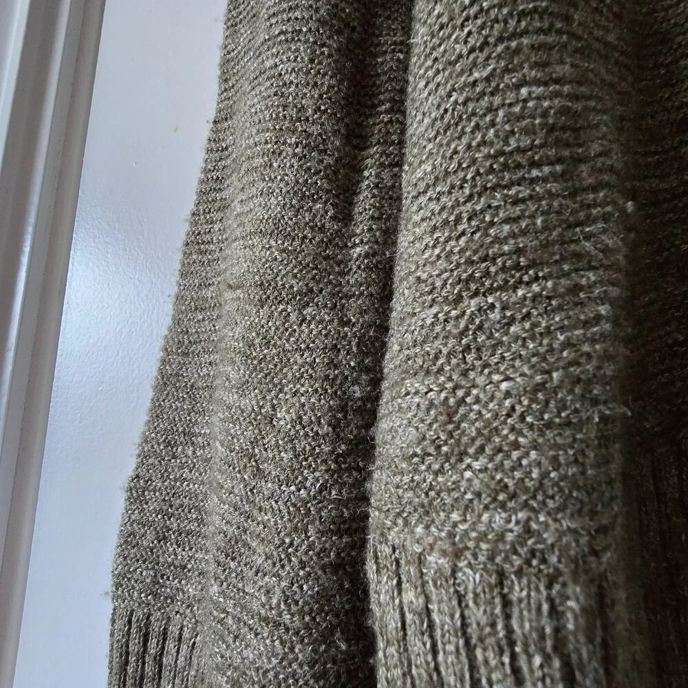 Eileen Fisher Petite Olive V-Neck Sweater Wool Linen Silk Relaxed Fit PL - Picture 12 of 14